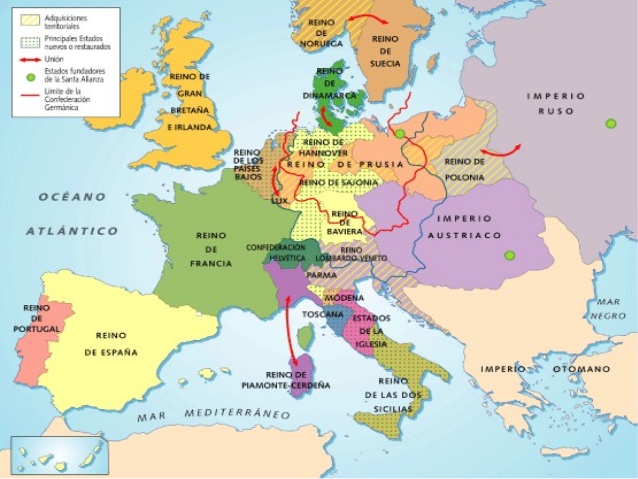 Europa durante el Antiguo Régimen se dividía en distintos reinos.