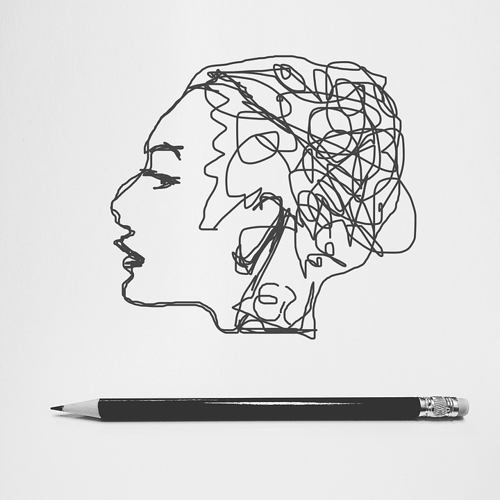 Croquis de un rostro de perfil 