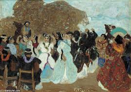 Cuadro del pintor uruguayo Pedro Figari que ilustra la danza folklórica Media Caña