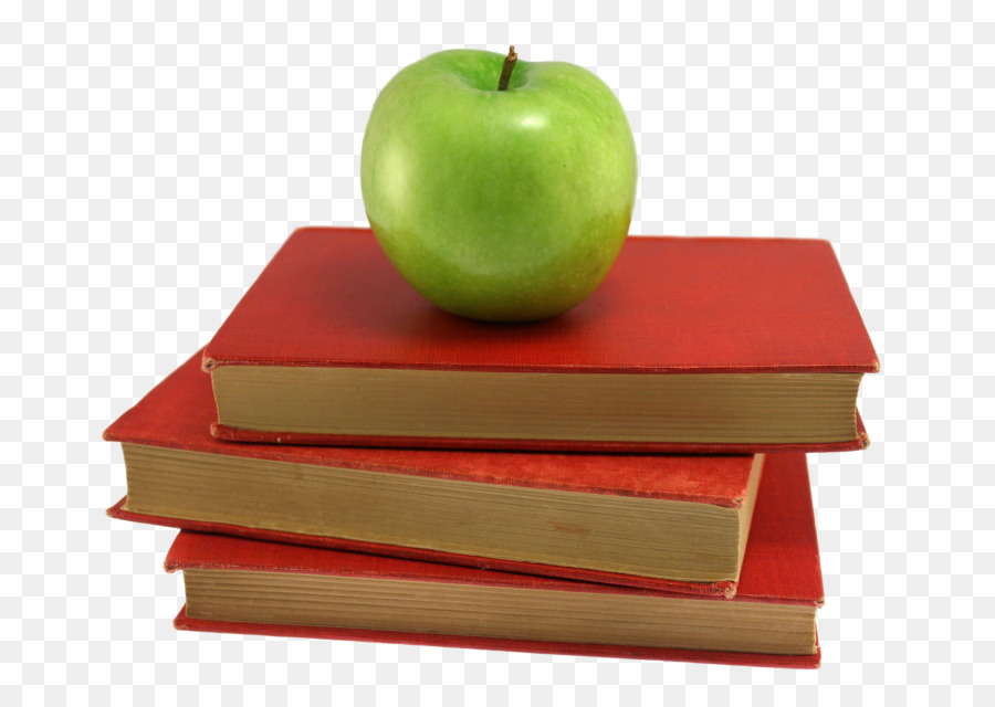 manzana sobre libros