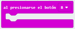 Bloque al presionarse el botón B