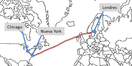 Se dirigió a Europa desde la ciudad de Nueva York.