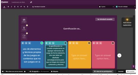 Captura de pantalla de Quizizz