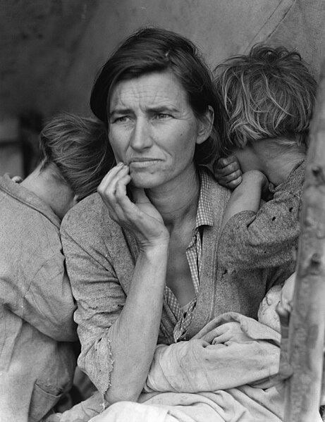 Madre migrante. Fotografía de Dorothea Lange