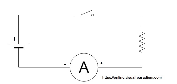 Aparace un circuito esquemático de Corriente continua.