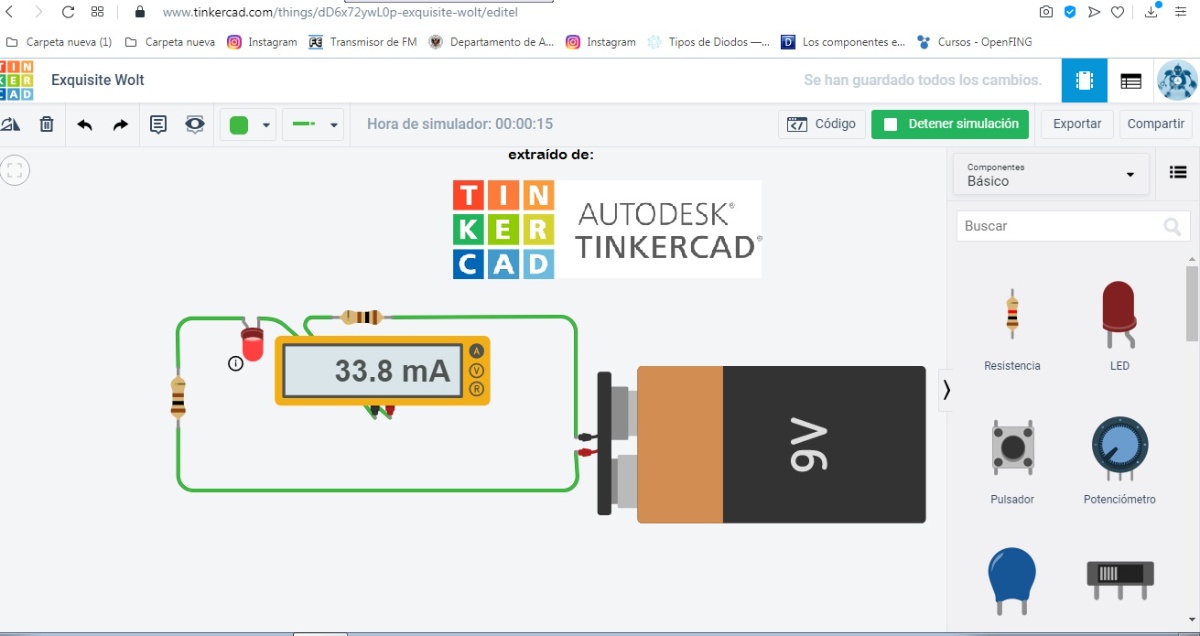 Tinkercad Simulador donde los componentes son representados en forma realista.