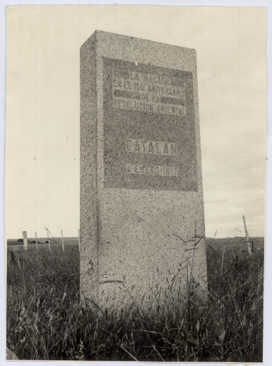 Monolito levantado en el lugar donde fuerzas artiguistas comandadas por Andrés Latorre fueron vencidas por fuerzas portuguesas en la batalla del Catalán (4 de enero de 1817)