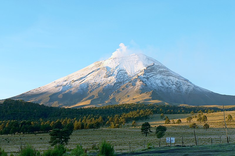 Mexico volcán Popocatepetl.