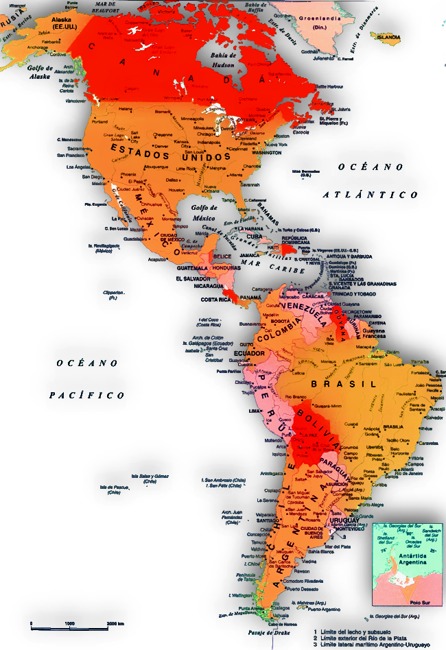 Mapa político de América