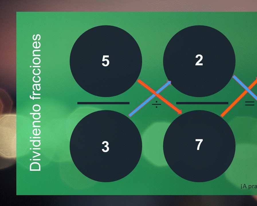 División de dos fracciones 5/7 entre 2/7