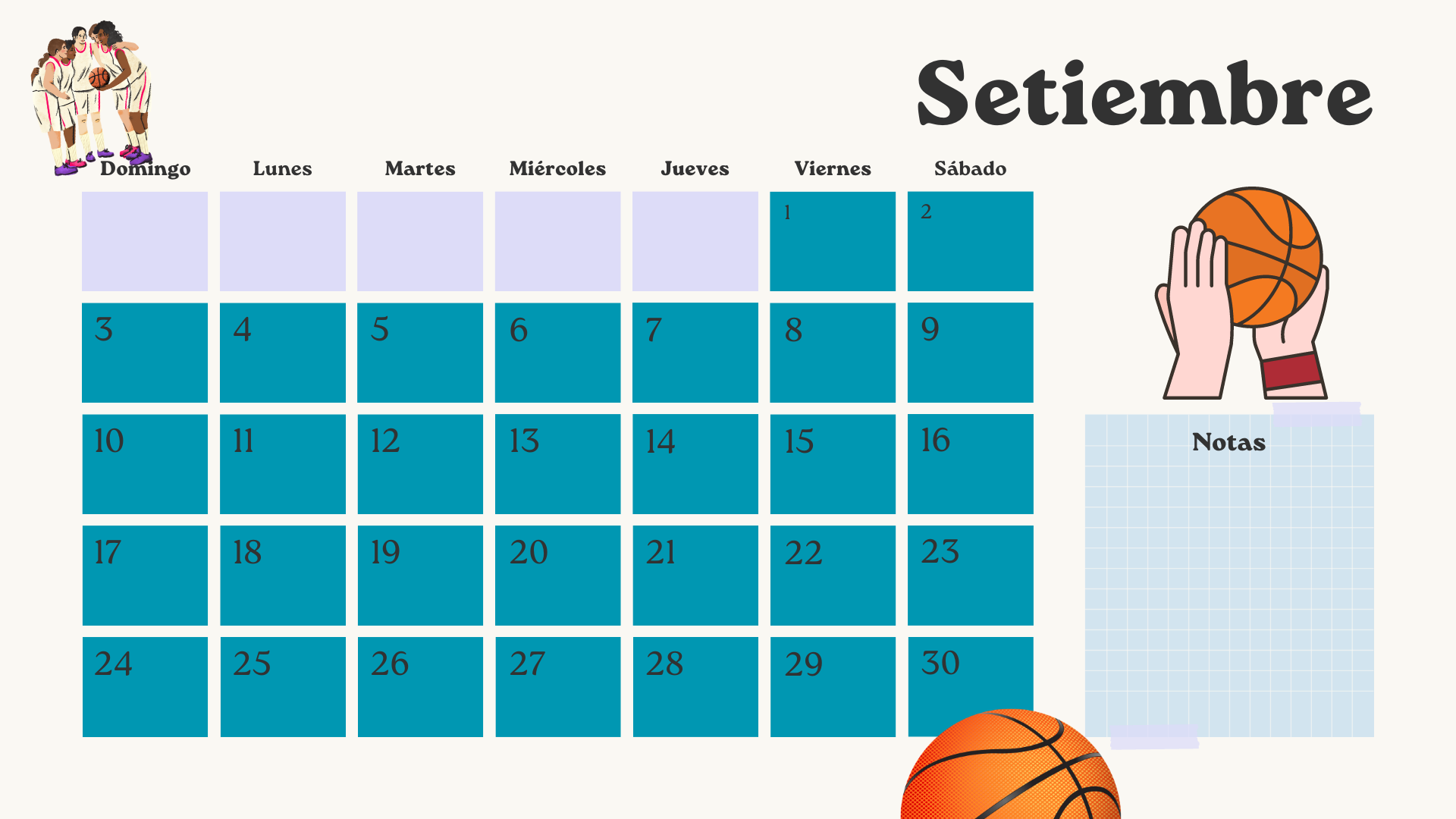 CALENDARIO SETIEMBRE