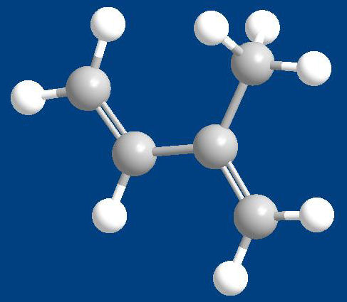 Estructura molecular de un isopreno