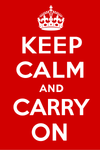  Póster de Keep Calm and Carry On. En español: Mantén la calma y sigue adelante»