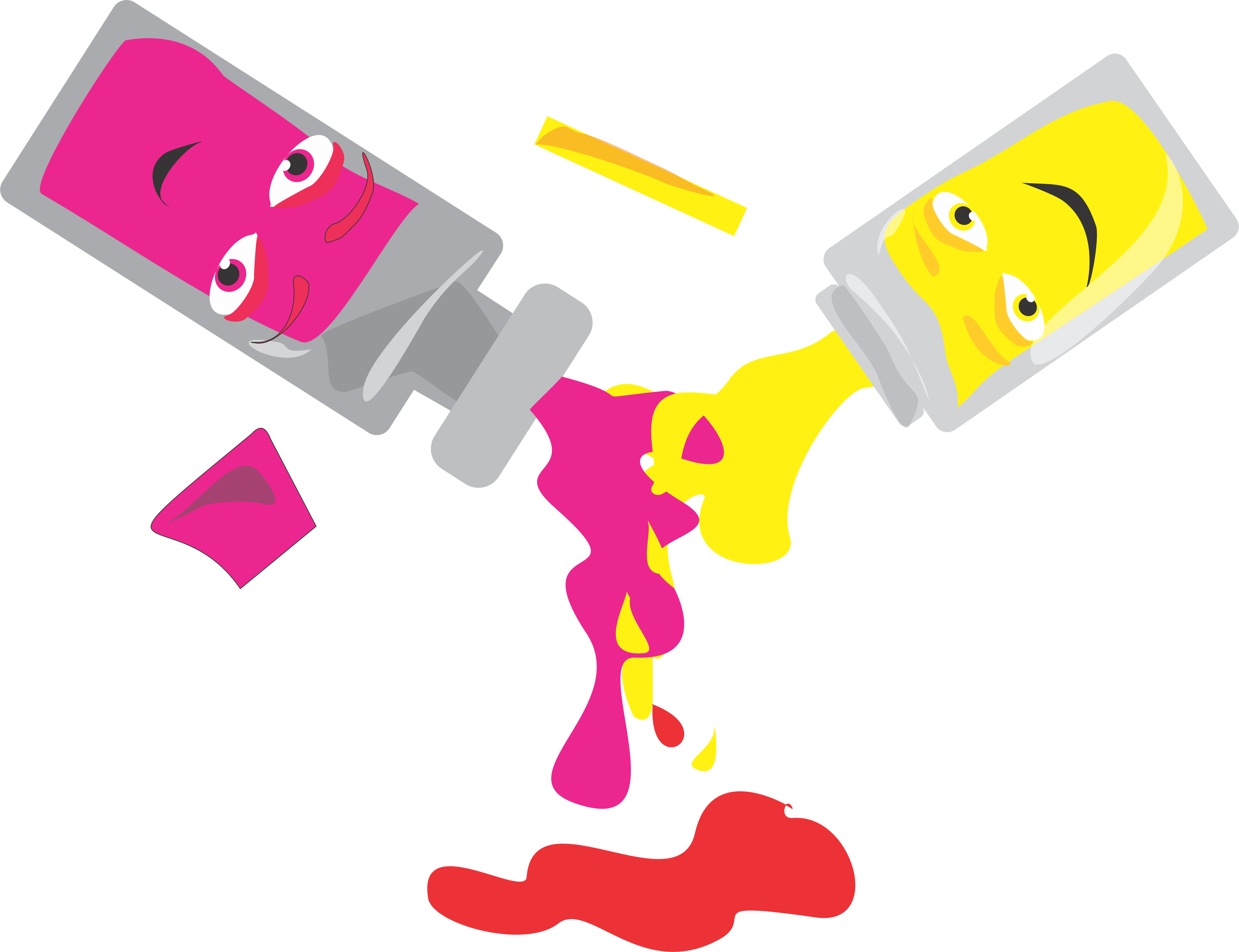 Magenta y amarillo