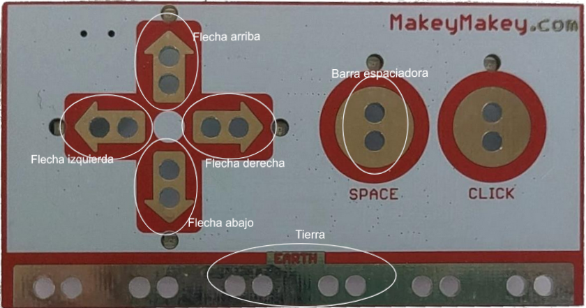 Placa Makey Makey con conexiones