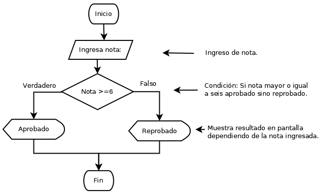 Diagrama de Flujo ejemplo estructura de control.