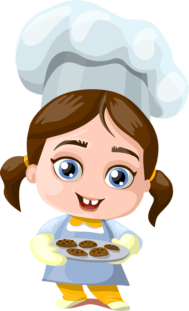 Niña cocinando (imagen decorativa)