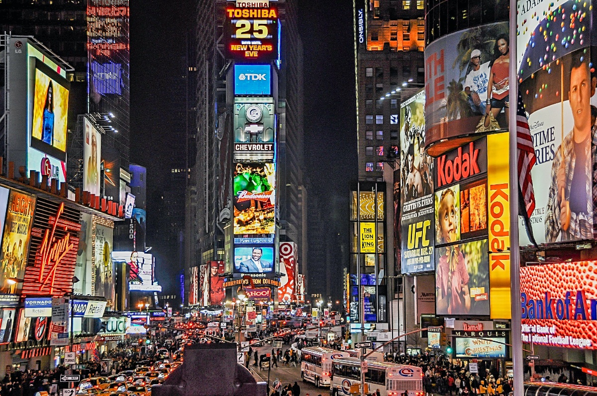 Publicidad en calle de Nueva York