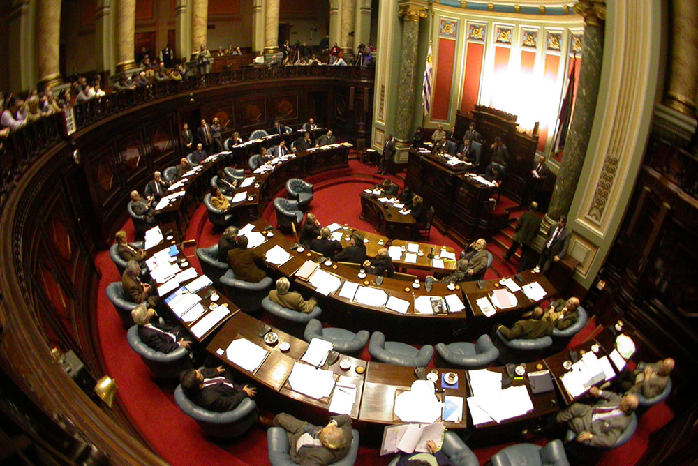 Vista de la sala de la Cámara de Senadores del Poder Legislativo